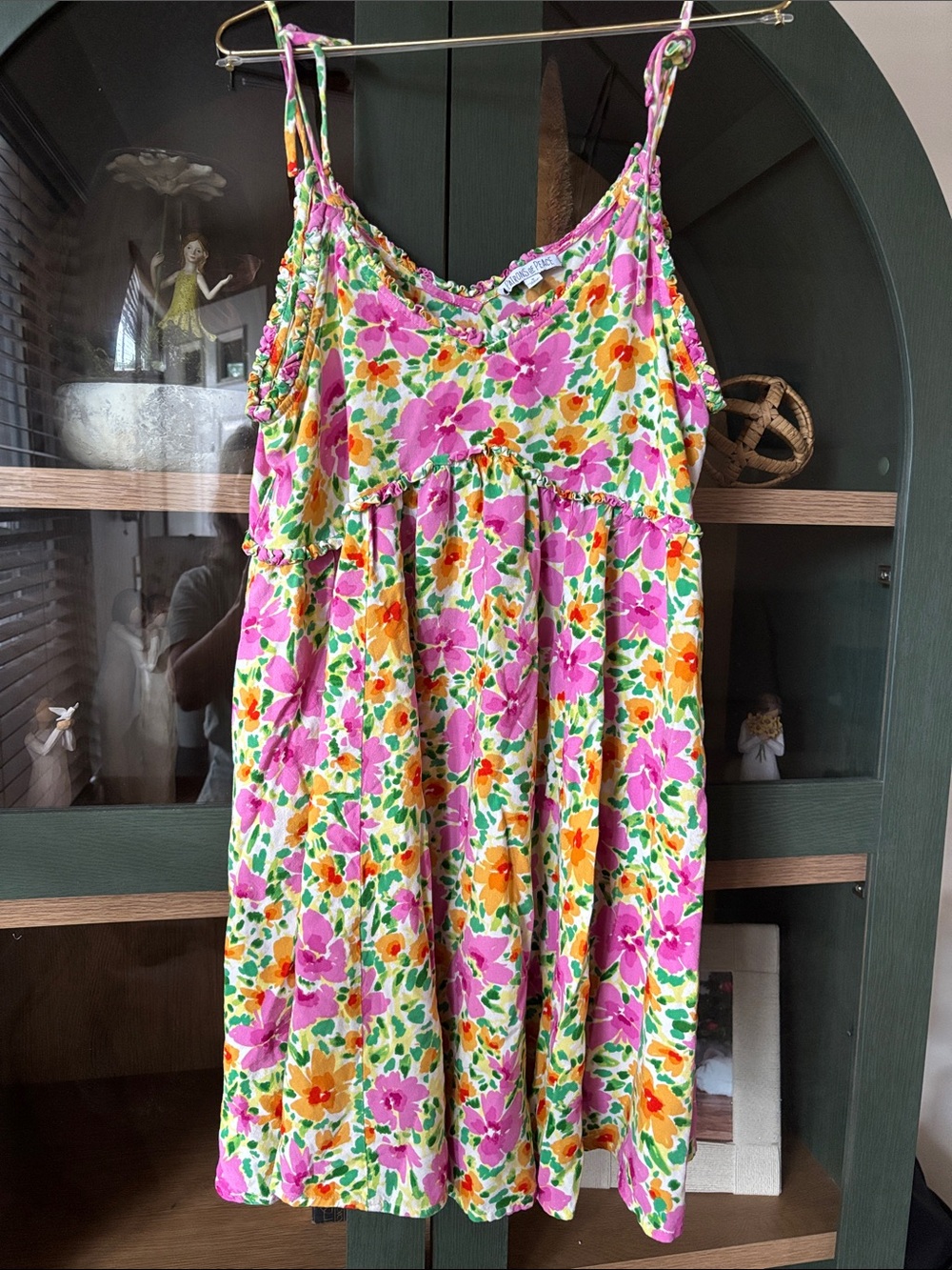 Patrons of Peace Pink, Orange & Green Floral Sundress